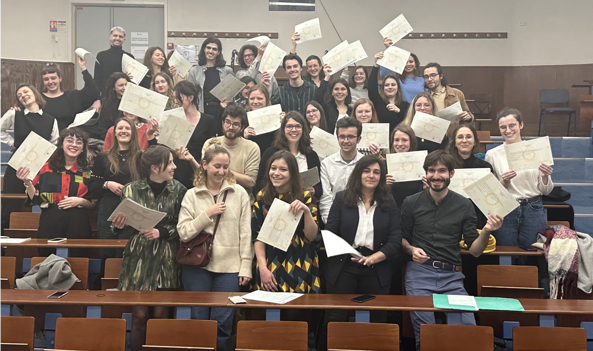 Remise de diplôme des apprenti.e.s de la promotion 2022 du Master Édition et Audiovisuel